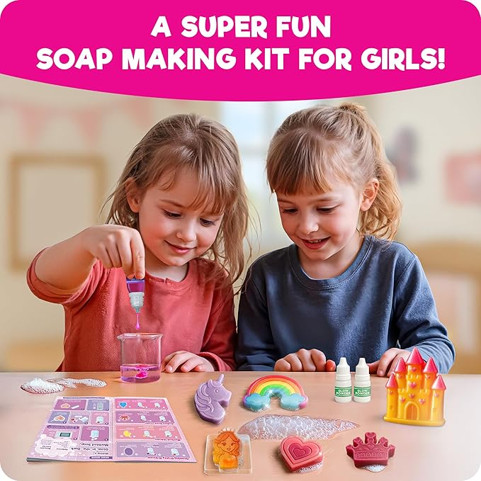 Doctor Jupiter Glow in The Dark Princess Soap Making Kit - Girls Crafts DIY Project for 4+ Year Old Kids | Birthday Gift Ideas for Girls Ages 4 5 6 7 8 12, Princess Toys