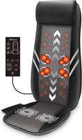 Snailax Back Massager with Heat,Shiatsu Massage Seat Cushion,8 Flexible Nodes for Full Back Massage Chair Pad,Chair Massager for Office,Gifts