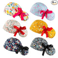 Scrub Caps Women Bouffant Scrub Caps, Adjustable Working Cap Ponytail Pouch Tie Back