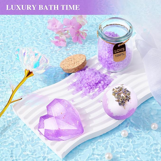 LUCOTIYA Gifts for Women, Get Well Soon Birthday Gift Basket for Her Friends Daughter Bestie Teachers Self Care Package with Flannel Blanket Idea for Mom