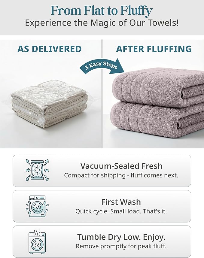 Casa Platino 100% Cotton Bathroom Towel Set - 12 Pcs - Very Soft, Quick Dry & Highly Absorbent - 4 Bath, 4 Wash Cloth, 4 Hand Towels - Ideal for Guests & Perfect for Your Bathroom - Platinum