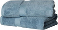 Superior Solid Egyptian Cotton Bath Towel Set, 30" x 55", Denim Blue, 2-Pieces