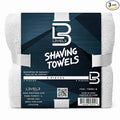 Level 3 Face Towels - Barber and Salon Hair Stylist White Cotton Cloth - Soft, Light and Absorbent
