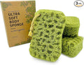 Spongentle Loofah Sponge for Shower and Bathing, Bath Sponge with Dual Texture, Shower Pouf for Gentle and Deep Exfoliation, Large Size Body Scrubber for Men & Women, PU Foam, 37% More Lather, 3 Pack