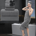 8 Piece Bathroom Towel Set Dark Gray |2 Oversized Large Bath Towels Sheet,2 Hand Towels and 4 Washcloths| 600GSM Ultra Soft Luxury Premium Towel Set Highly Absorbent Quick Dry Hotel Towel Collection