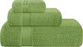 Belizzi Home Ultra Soft 3 Pack Cotton Towel Set, Contains a Bath Towel 28x55 inch, a Hand Towel 16x24 inch & a Wash Coth 12x12 inch, Ideal Everyday use, Compact & Lightweight - Kiwi Green