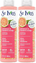 St. Ives Body Wash Pink Lemon and Mandarin Orange 22 Ounce (Pack of 2)
