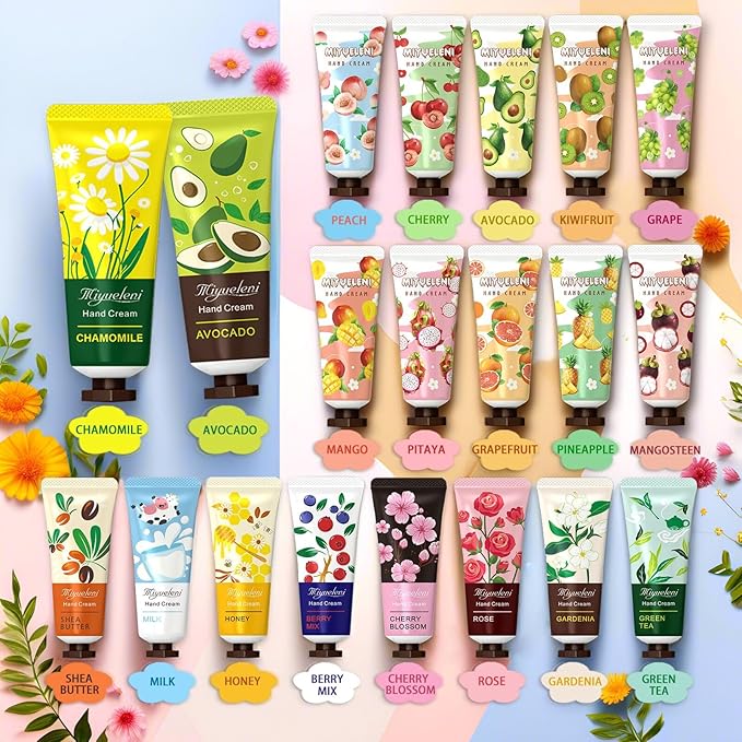 20 Pack Hand Cream Gift Set,Mothers Day Gifts,Moisturizing Hand Lotion for Dry Hands,Birthday Gifts for Women& Teen Girls,Teacher Appreciation Gifts,Nurses Week Gifts,Travel Size Bulk