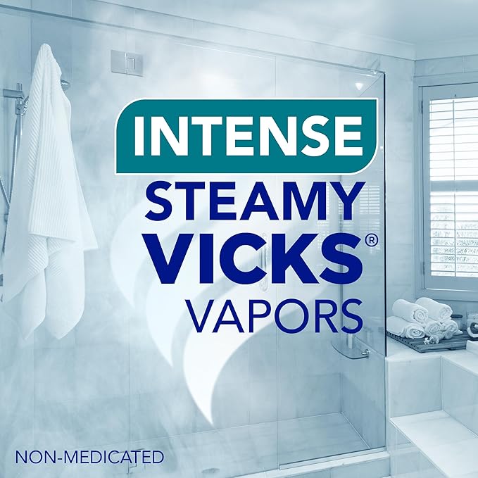 Vicks VapoShower Max Tablets, Non-Medicated Eucalyptus Shower Steamer Tablets, Menthol, Aromatherapy, 4ct