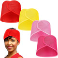 Xuhal 4 Pieces Mesh Hair Wraps for Black Women's Natural Hair - Sleeping Cap, Spa Headbands, Face Wash Nets (Orange, Yellow, Pink, Rose Red)