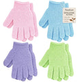 4 Pairs Exfoliating Gloves for Shower, Shower Gloves, Body Scrubber, Korean Exfoliating Mitt Body Scrubber, Microfiber Bath Gloves, Exfoliate Sponge Loofah Wash, Shower Scrubber