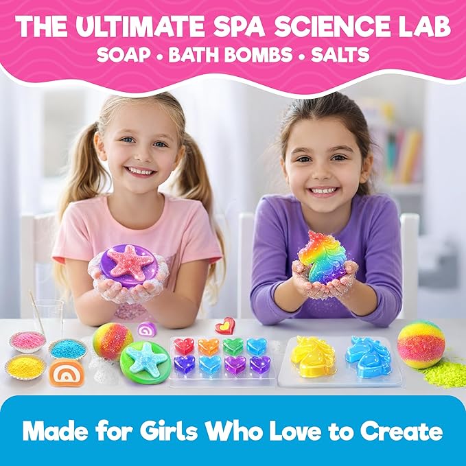 Doctor Jupiter Soap & Bath Bomb Making Kit for Kids Ages 8-10-12 | Girls Crafts, Birthday Gift Ideas for 8+ Years Old Girls | Learning & Educational Toys, Science Kit, DIY Project