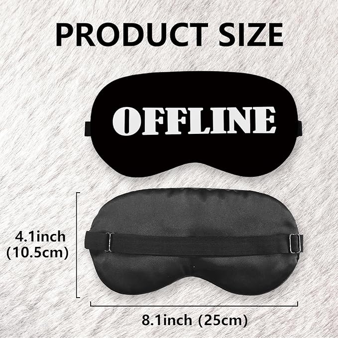 Offline Sleep Mask Silk, Funny Sleeping Mask Adjustable Sleep Mask, Blindfold for Sleeping, Black Out Eye Masks Funny Gifts for Man Women Friends