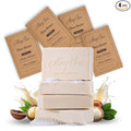 Mary Case Goat Milk & Shea Butter Bar Soap Set of 4 | Natural Soap with Olive & Coconut Oils | Fragrance-Free Bath Soap for Men & Women | Deep Nourishing & Soothing Sensitive Skin