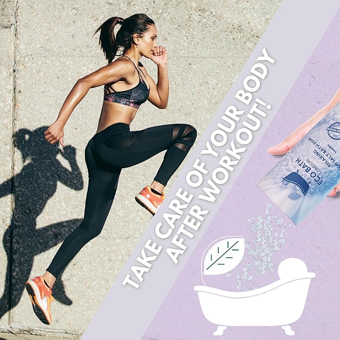 Eco Bath London Relaxing Lavender Epsom Salt Bath Soak – Tube 2.2 LB (1kg) | Made in UK | Magnesium Bath Salt with Lavender Essential Oil | Epsom Salts for Relaxation
