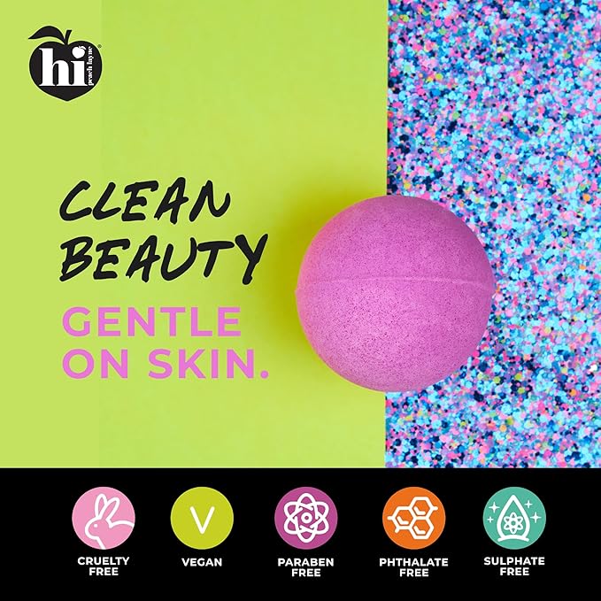 Hi Peach Layne Cherry Blossom Bath Bombs 12-Pack (3.5 oz Each) – Vegan, Clean Beauty Spa Gifts for Mom, Mothers Day Gifts for Women