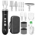 Litbear Electric Nail Drill File for Hand Feet Care, 15 Speed Professional Nail Grinder for Thick Toenails, Cordless Pedicure Manicure Set for Women Men Senior, Home Salon Use (Black)