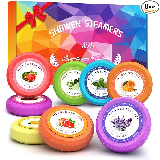 Shower Steamers Aromatherapy - sanyi Birthday Gifts for Women Teen Girl, Mothers Day Gifts for Mom, Teacher Appreciation Gifts, Shower Bombs with Natural Essential Oils Self Care