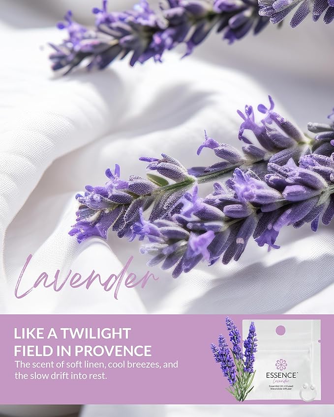 Essence Wearable Aromatherapy Nasal Diffuser – Lavender Essential Oil Nose Ring Silicone Inhaler for Stress & Mood Support - Made in USA & Travel-Friendly
