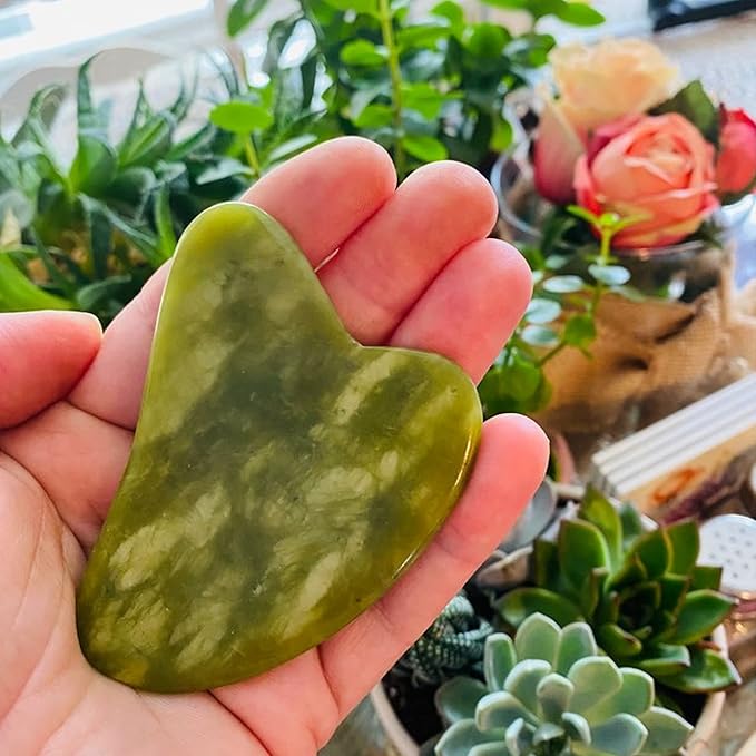 100% Authentic Jade Roller and Gua Sha Set for face I Microneedle I Facial Tools I Real Guasha I Premium Quality I Mother's Day Gift for wife