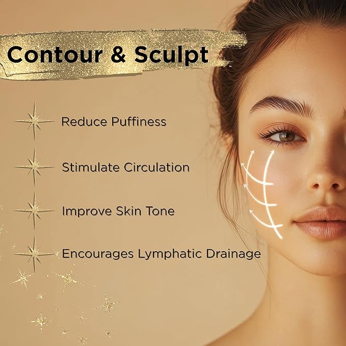 ICON Lymphatic Contour Brush for Face, Face Sculpting Tool for Lymphatic Drainage, Ultra Soft Bristles, Dry Brush, Helps Reduce Look of Puffiness (2 Pack)