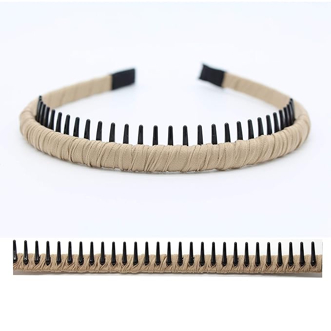 JOBAND Fashion Headbands for women Girls Non-slip hair band Comfy Headband Hair Hoop Resin teeth Comb Hair Accessories (4 Colors)