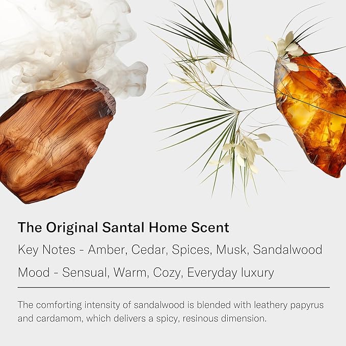 AromaTech Santal Aroma Essential Oil Blend: Luxury Hotel Inspired Aromatherapy with Amber, Vanilla, Cedar & Sandalwood for Ultrasonic Diffusers (2 Fl Oz (Pack of 1))
