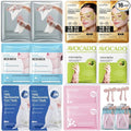 16 PCS Spa Party Supplies for Girls，Spa Party Favors Include Facial Masks, Lip Mask & Under Eye Patches, Hand Masks, Foot Masks &Cervical Masks for Girls, Sleepover Party gifts