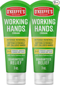 O'Keeffe's Working Hands Intense Renewal Hand Cream with Urea, 3 oz Tube (Pack of 2) – Softens & Smooths Extremely Dry, Callused Hands