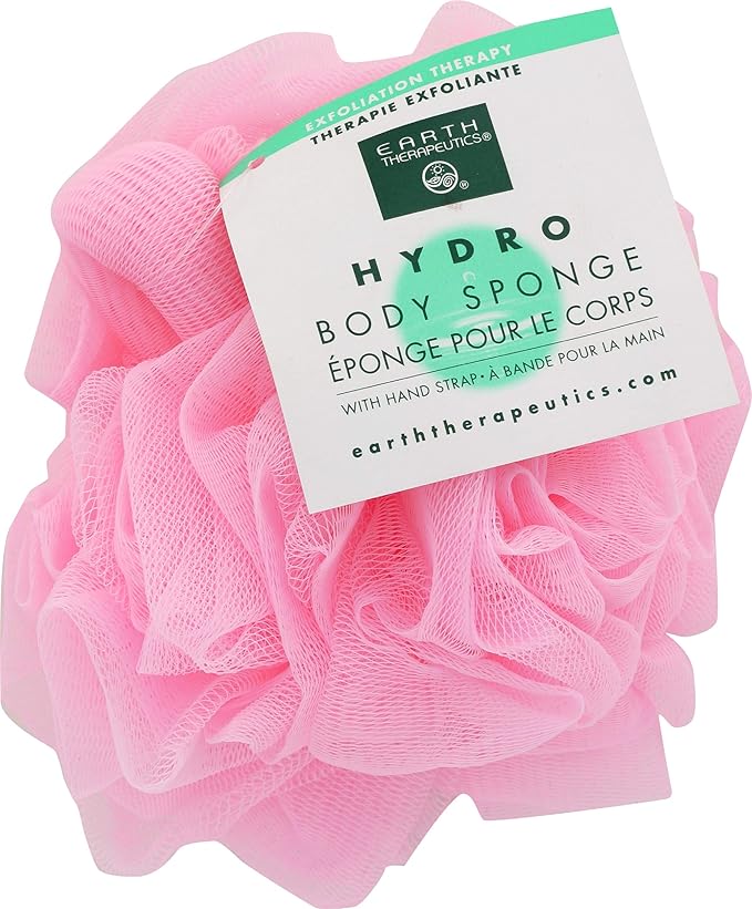 Earth Therapeutics Hydro Body Sponge with Hand Strap - Pink