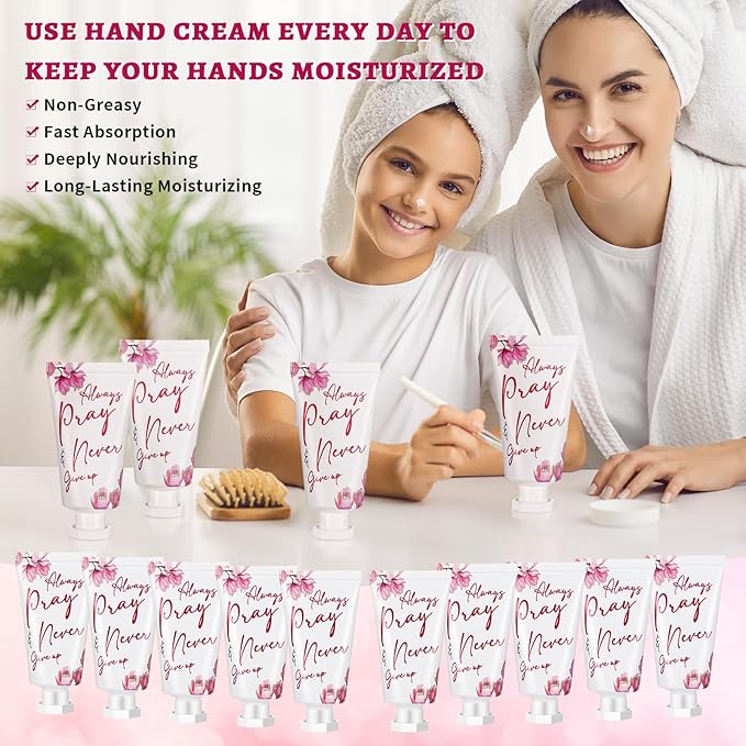 50 Pack Christian Hand Lotion Bulk Gifts for Women Mother's Day Gifts Bible Mini Travel Hand Lotion for Women Church Appreciation(Modern)