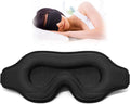 Sleep Eye Mask for Men Women, Sleeping Mask for Side Sleeper, Travel Blackout Night Blindfold Eye Shade Cover with Adjustable Strap (Black)
