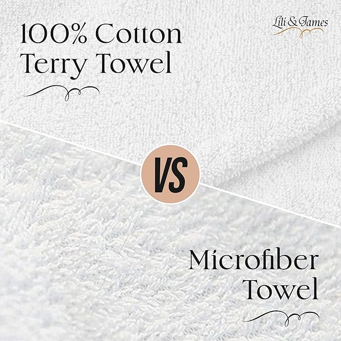 100% Cotton Hair Towel Wrap for Women/Kids | Quick Dry, Soft & Absorbent 420-GSM Hair Wrap Towels with Double Button | Anti Frizz, Non Microfiber Luxury Hair Turbans for Curly, Long Hair (White)