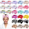 Molain 24 Pcs Spa Headband for Women Bow Hairband Adjustable Skincare Headbands Facial Head Wraps Soft Coral Fleece Makeup Headbands Bulk for Face Wash, Shower, Yoga & More