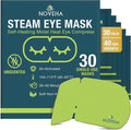 NOVEHA Self Heating Steam Eye Mask for Dry Eyes 30PCs Air-Activated Steam Eye Mask, Warm Compress for Ease Daily Strain, Eye Relaxation, Travel & Spa Use, Soothing Moist Heat for Tired & Stressed Eyes