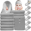 18PCS U-Shaped Microfiber Facial Towels for Estheticians,Ultra-Soft & Absorbent Spa Towels and Facial Spa Headband for Massage, Facial Steam & Skincare (Gray)