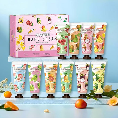 10 Pack Hand Cream Gift Set,Mothers Day Gifts,Moisturizing Hand Lotion Travel Size,Easter Basket Stuffers,Gifts for Women,teenager, Teacher Appreciation,Nurses Week,Small Gifts Unisex