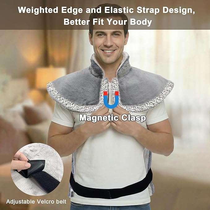 Extra Large Heating Pad for Neck, Shoulder, Back Pain Relief, 38" x 26" XXL Electric Heated Pad for Full Body, 3 Heat Settings, 11 ft Long Cord, Auto Shut Off King Size Heating Pad