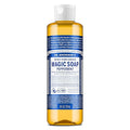 Dr. Bronner's Pure-Castile Magic Liquid Soap (Peppermint, 8 Ounce)- Made with Organic Oils, 18-in1 Uses: Face, Hair, Hand & Body Soap, Laundry, Pets- Concentrated, Vegan, Non-GMO