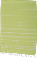 Bersuse Towels Anatolia XL Beach Blanket Throw Blanket Turkish Towel 100% Cotton Extra-Large Quick-Dry Lightweight Premium Peshtemal Towel - 61x82 Inches, Pistacho Green