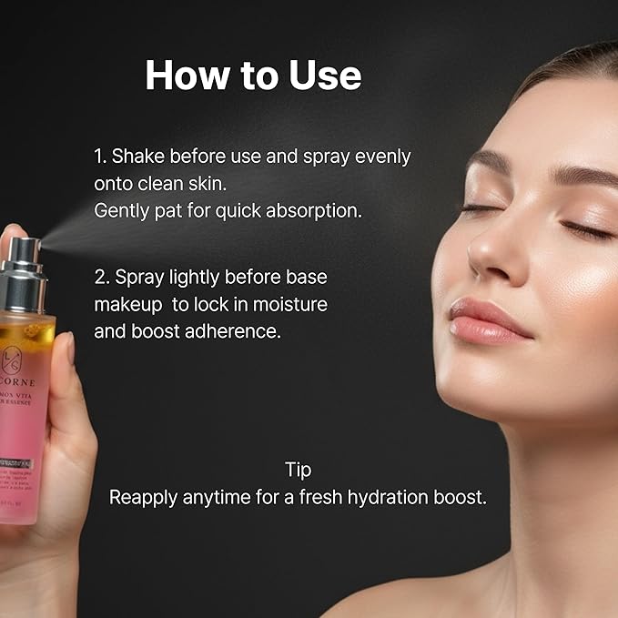 Licorne PDRN Face Mist with Hyaluronic Acid, Niacinamide & Madecassoside – Salmon DNA Hydrating Facial Spray Essence, Dewy Glass Skin K-Beauty Mist, All Skin Types, 3.38 fl oz