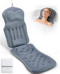 Full Body Bath Pillow for Bathtub, 5D Thick Tub Pillow for Bathtub with 192 Non-Slip Suction Cups, Laundry Bag & Hook, Bathtub Pillow for Head, Neck & Back Support (Misty Blue, 51"*15")