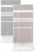 2 Packs Cotton Turkish Beach Towels Sand Free Quick Dry Oversized Bath Pool Swim Towel Large Extra Xl Big Blanket Adult Travel Essentials Cruise Accessories Must Haves Clearance Vacation Stuff
