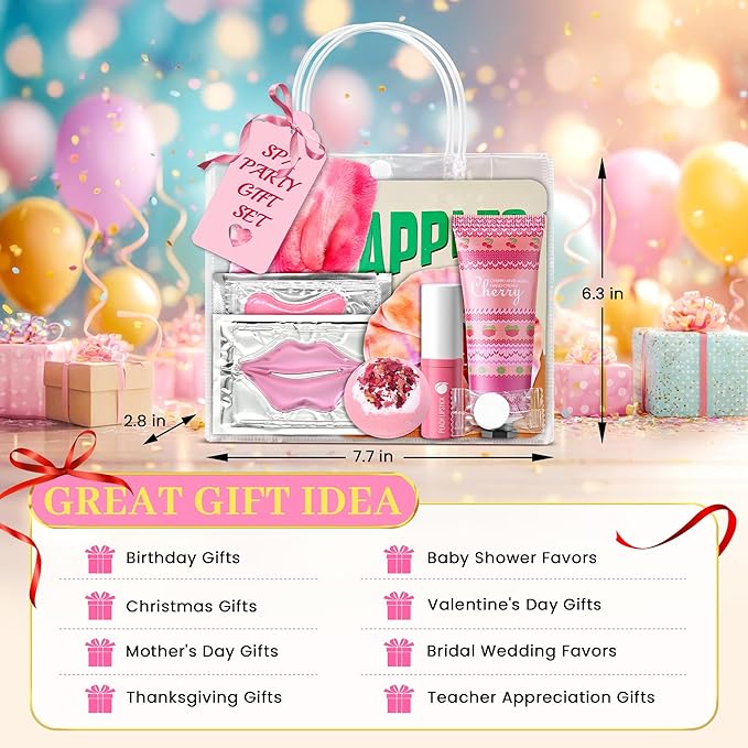 136 PCS Party Favors Bags for Eye Mask Lip Balm Hand Cream & Face Mask Skincare, Foot Spa Bath Bomb & Headband, Bachelorette Party, Retirement Graduation, Friendship, Sister & Birthday Gifts for Women
