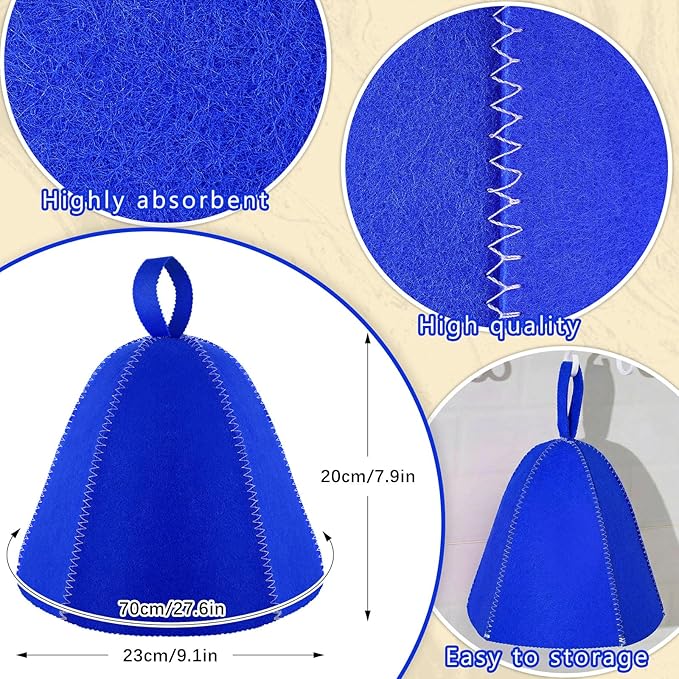 JaGely Sauna Hat for Men Women Sauna Hat Vaporarium Cap Russian Banya Cap for Bath House Accessories