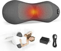 3 in 1 Smooth Spine Triple Fusion Back Massager with 118-inch USB Cable, Heated & Vibration &Traction Back Massager for Pain Relief Deep Tissue,Relaxation Lumbar Pillow for Office Home Use