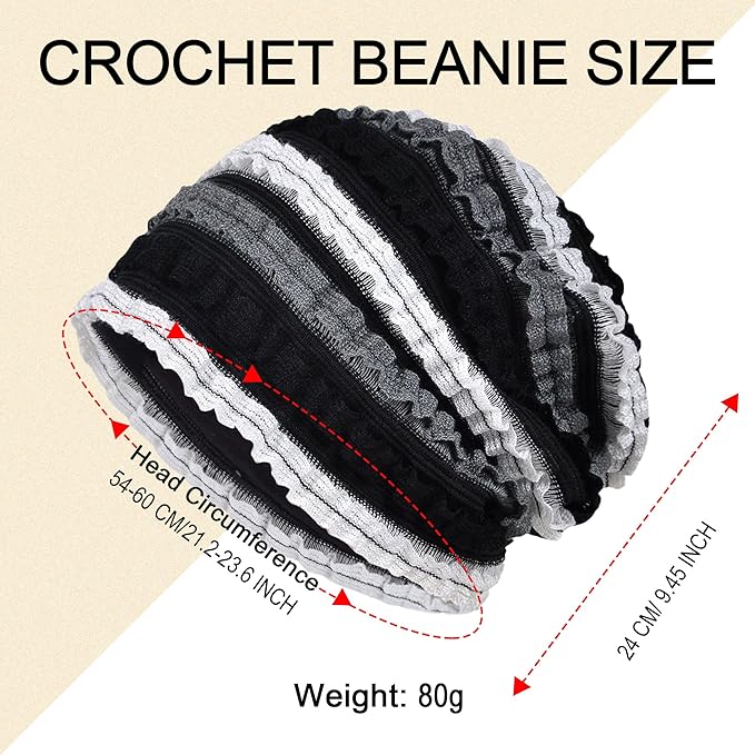 Women's Summer Beanie for Men Hat Boho Hats Adult Dwarf Hats Chemo Cap Cancer Headwear Caps Baggy Skull Sleep Cap Nightcap