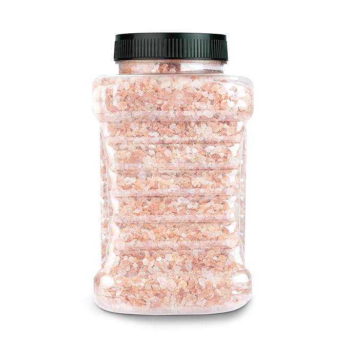 Good Tierra Himalayan Pink Salt in Jar - Coarse, 5 lb (4 Pack of Salt Bulk) - Ideal for Bath Salt, Table Salt Grinders, and Spice Jars