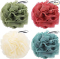 4 Pack Bath Sponge, Bath Shower Loofahs Mesh Pouf Sponge Body Scrubber Exfoliator Scrubber - 50g/Piece