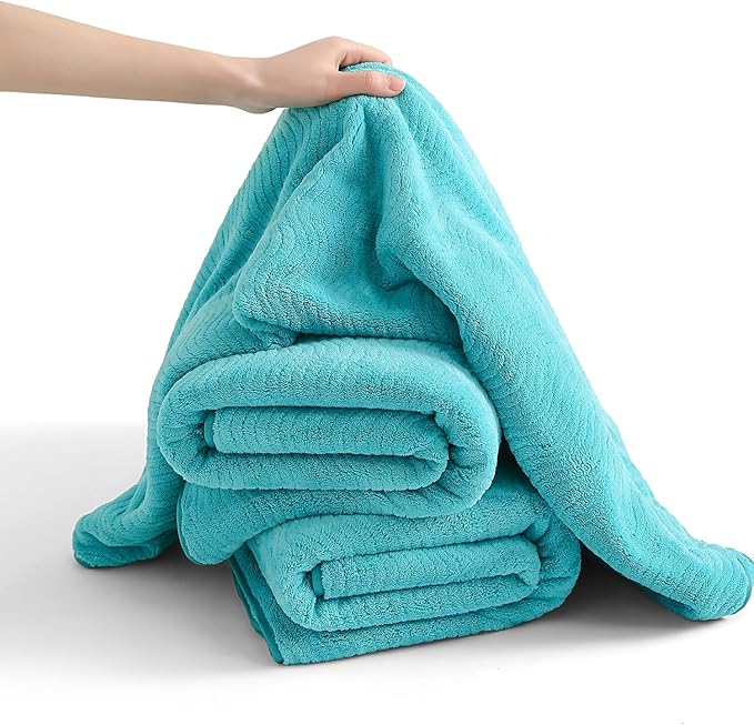8 Piece Bath Towel Set |2 Oversized Large Bath Sheet,2 Hand Towels,4 Washcloths| Ultra Soft Cozy Bath Towel Set for Bathroom Hotel Gym Spa,Highly Absorbent & Quick Dry Bathroom Towel Collections,Teal